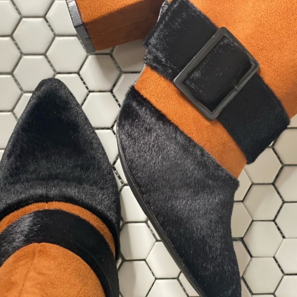 Suede Color block elegant boots - Picture 3 of 4
